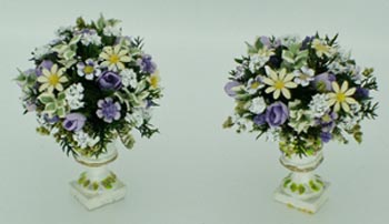 Daisies, Tulips and periwinkles - Pair (image for) Daisies, Tulips and periwinkles - Pair
